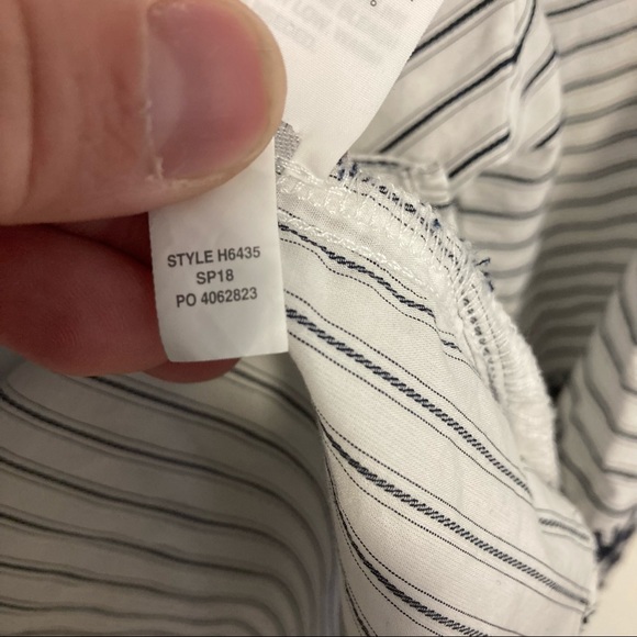 Madewell striped embroidered sleeve button up v neck shirt size small - Picture 5 of 8